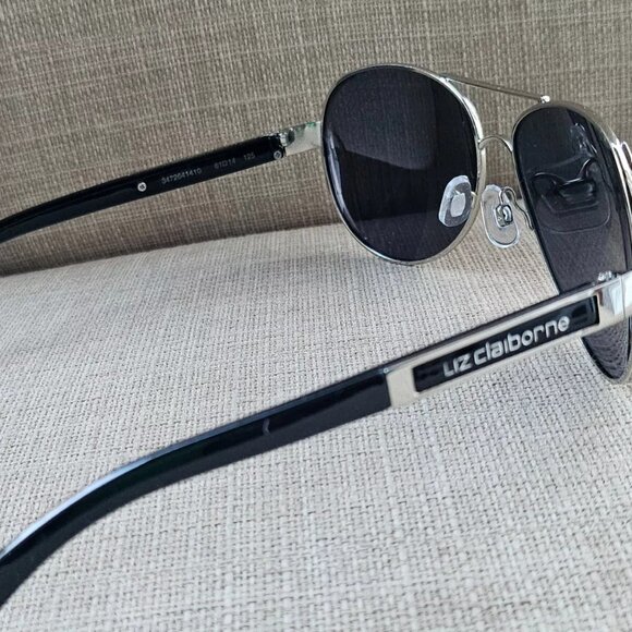 Liz Claiborne Women Sunglasses Silver Tone Frame Eyewear 61[]14 125 Sun Shades - Picture 7 of 12